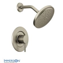 Single Handle Moentrol Pressure Balanced Shower Trim with Rain Shower Head and Volume Control from the Align Collection (Less Valve)