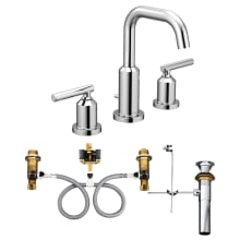 Gibson Widespread Bathroom Sink Faucet - Includes Pop-Up Drain (Pack of 2, Valves Included)