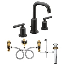 Gibson Widespread Bathroom Sink Faucet - Includes Pop-Up Drain (Valve Included)