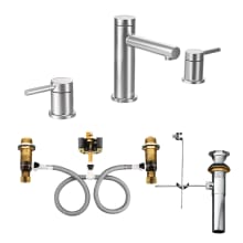 Align 1.2 GPM Widespread Bathroom Faucet with Pop-Up Drain Assembly and Rough In Valve