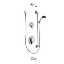 Posi-Temp Pressure Balanced Tub and Shower Trim with 2.5 GPM Hand Shower, Slide Bar and Tub Spout from the M-DURA Collection (Less Valve)