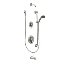 Posi-Temp Pressure Balanced Tub and Shower Trim with 2.5 GPM Hand Shower, Slide Bar and Tub Spout from the M-DURA Collection (Less Valve)