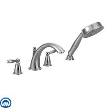 Deck Mounted Roman Tub Filler Trim with Personal Hand Shower and Built-In Diverter from the Brantford Collection (Less Valve)
