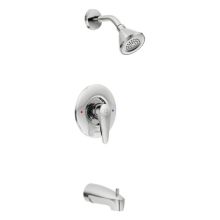 M-Dura 2.5 GPM Trim Package with Single Function Shower Head, Tub Spout, and Posi-Temp Pressure-Balancing Valve Technology