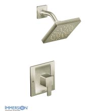 Single Handle Posi-Temp Pressure Balanced Shower Trim with Rain Shower Head from the 90 Degree Collection (Less Valve)