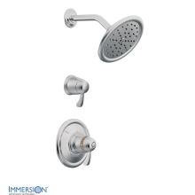 Double Handle ExactTemp Thermostatic Shower Trim with Rain Shower Head and Volume Control (Less Valves)