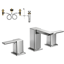 Double Handle Widespread Bathroom Faucet from the 90 Degree Collection (Valve Included)