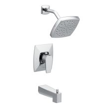 Via Tub and Shower Trim Package with Single Function Rain Shower Head