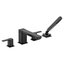 90 Degree Deck Mounted Roman Tub Filler with Built-In Diverter - Includes Hand Shower