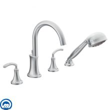 Deck Mounted Roman Tub Filler Trim with Personal Hand Shower and Built-In Diverter from the Icon Collection (Less Valve)
