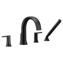Doux Widespread Deck Mounted Roman Tub Filler with Built-In Diverter - Includes 1.75 GPM Hand Shower