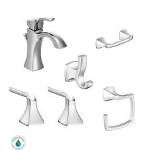Bathroom Faucet Package with Single Hole Faucet, Toilet Paper Holder, 24" Towel Bar, 18" Towel Bar, Towel Ring and Robe Hook