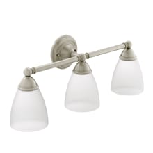 Brantford 26" Wide 3 Light Bathroom Vanity Light with Frosted Shades