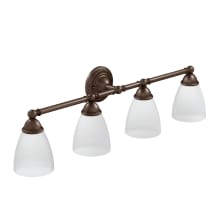 Brantford 36" Wide 4 Light Bathroom Vanity Light with Frosted Shades