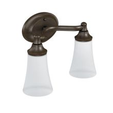 2 Light Bathroom Sconce with Frosted Shades from the Eva Collection