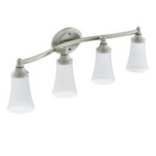 4 Light Bathroom Sconce with Frosted Shades from the Eva Collection