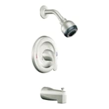 Posi-Temp Pressure Balanced Tub and Shower Trim with Multi-Function Shower Head and Tub Spout from the Adler Collection (Valve Included)