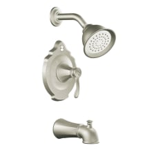 Moentrol Pressure Balanced Tub and Shower Trim with 2.5 GPM Shower Head, Tub Spout, and Volume Control from the Vestige Collection (Less Valve)