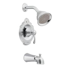 Moentrol Pressure Balanced Tub and Shower Trim with 2.5 GPM Shower Head, Tub Spout, and Volume Control from the Vestige Collection (Less Valve)