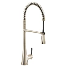 Sinema 1.5 GPM Single Hole Pre-Rinse Pull Down Kitchen Faucet with Power Boost