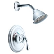 Single Handle Moentrol Pressure Balanced and Volume Control Shower Trim with Single Function Shower Head from the Monticello Collection