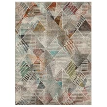 Whimsy 4' x 6' Polypropylene Geometric and Striped Indoor Rectangular Area Rug