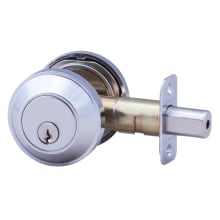 Keyed Entry Single Cylinder Round Deadbolt from the Contemporary Collection