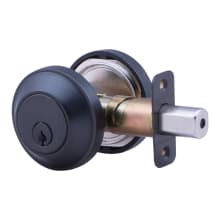 Keyed Entry Double Cylinder Round Deadbolt from the Contemporary Collection