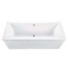 Andrea 10 72" Free Standing DoloMatte Aria Elite Air Tub with Center Drain, and Overflow
