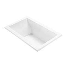 Andrea 11 60" Undermount Acrylic Air Massage Elite Tub with Chromatherapy, Reversible Drain and Overflow