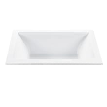 Andrea 13 Sculpted 66" Free Standing DoloMatte 2 Side Air Tub Elite with Center Drain