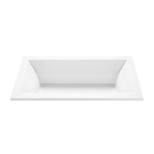 Andrea 14 Designer 71" Undermount Acrylic Air Massage Elite Tub with Center Drain Placement and Overflow