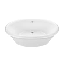 Victoria 4 72" Freestanding Acrylic Air Massage Elite Tub with Center Drain and Overflow