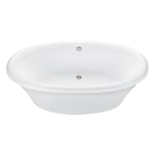 Victoria 4 71" Free Standing DoloMatte Aria Elite Air Tub with Center Drain, and Overflow