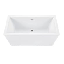 Kahlo 3 60" Free Standing DoloMatte Aria Elite Air Tub with Center Drain, and Overflow