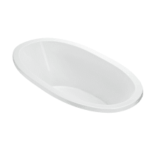 Adena 3 66" Undermount Acrylic Air Massage Elite Tub with Chromatherapy, Center Drain and Overflow