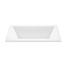 Madelyn 2 66" Undermount Acrylic Air Massage Elite Tub with Center Drain and Overflow