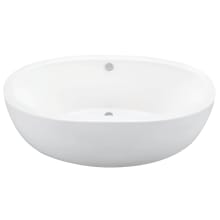 Olivia 1 66" Free Standing DoloMatte Aria Elite Air Tub with Center Drain, and Overflow