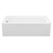 Cameron 4 Designer 60" Alcove Acrylic Air Massage Elite Tub with Left Drain Placement and Overflow