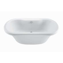 Melinda 8 67" Free Standing DoloMatte Aria Elite Air Tub without Pedestal, with Center Drain, and Overflow