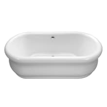 Parisian 3 66" Freestanding Acrylic Air Massage Elite Tub with Center Drain and Overflow