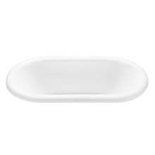 Melinda 9 66" Drop-In Acrylic Aria Elite Tub with Center Drain and Overflow