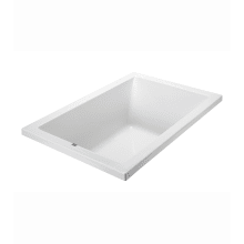 Andrea 25 48" Undermount Acrylic Air Massage Elite Tub with Chromatherapy, Reversible Drain and Overflow