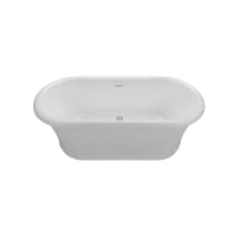 Laney 4 72" Free Standing DoloMatte Aria Elite Air Tub with Center Drain, and Overflow