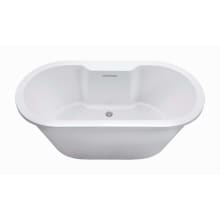 New Yorker 10 72" Free Standing Solid Surface Tub with Center Drain, and Overflow