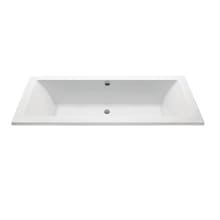 Andrea 27 Sculpted 86" Free Standing DoloMatte 2 Side Air Tub Elite with Center Drain