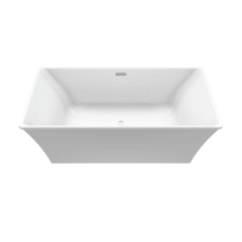 Westbrook 66" Freestanding Acrylic Air Massage Elite Tub with Center Drain and Overflow