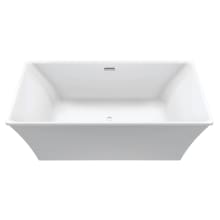 Westbrook 66" Free Standing DoloMatte Elite Air Tub with Center Drain, and Overflow