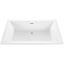 Andrea 28 66" Undermount Acrylic Air Tub with Center Drain and Overflow