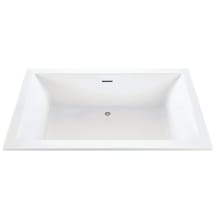 Andrea 28 Sculpted 66" Free Standing DoloMatte 1 Side Air Tub Elite with Center Drain